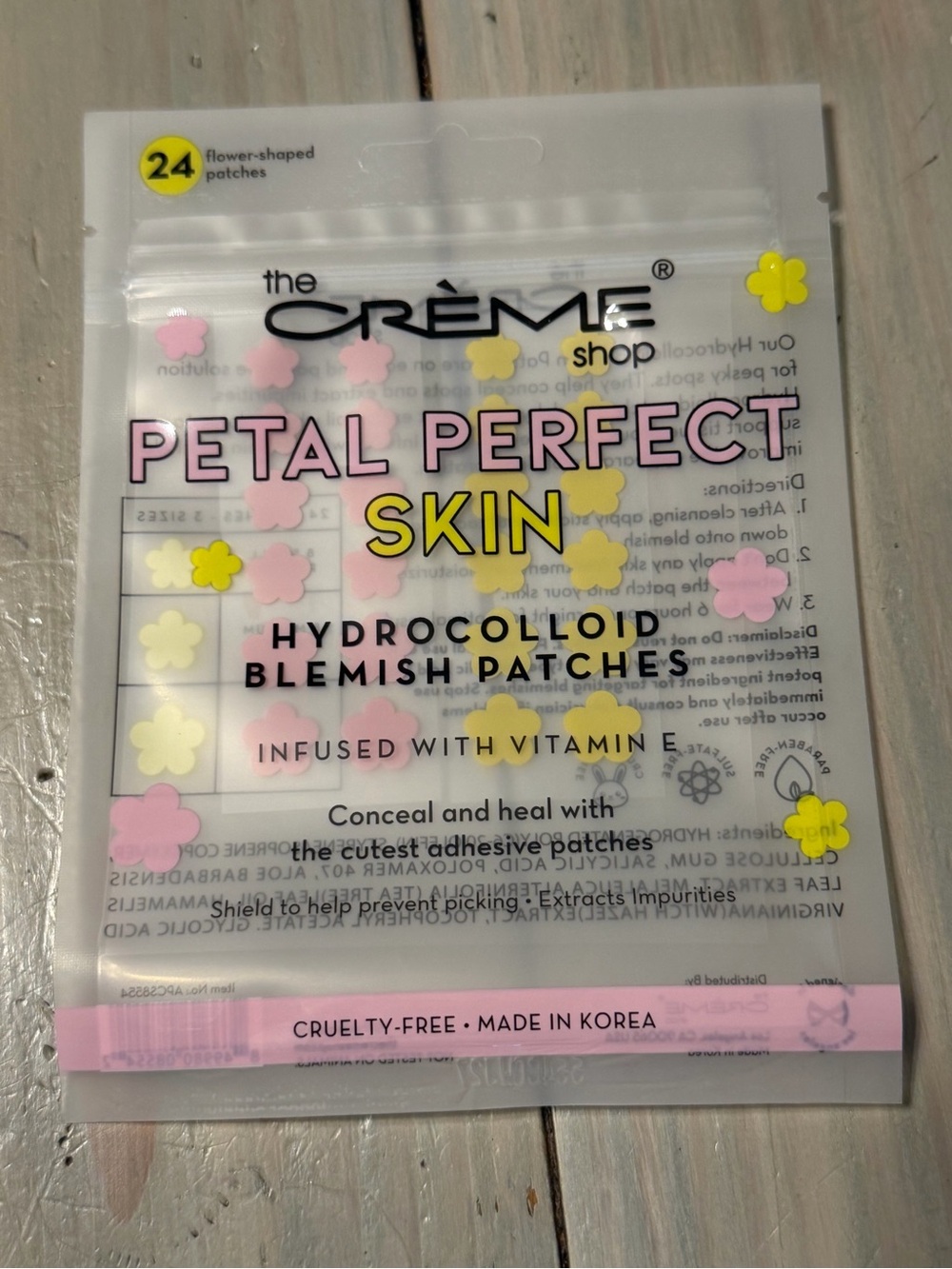 The Crème Shop Petal Perfect Skin Hydrocolloid Blemish Patches - Pink & Yellow